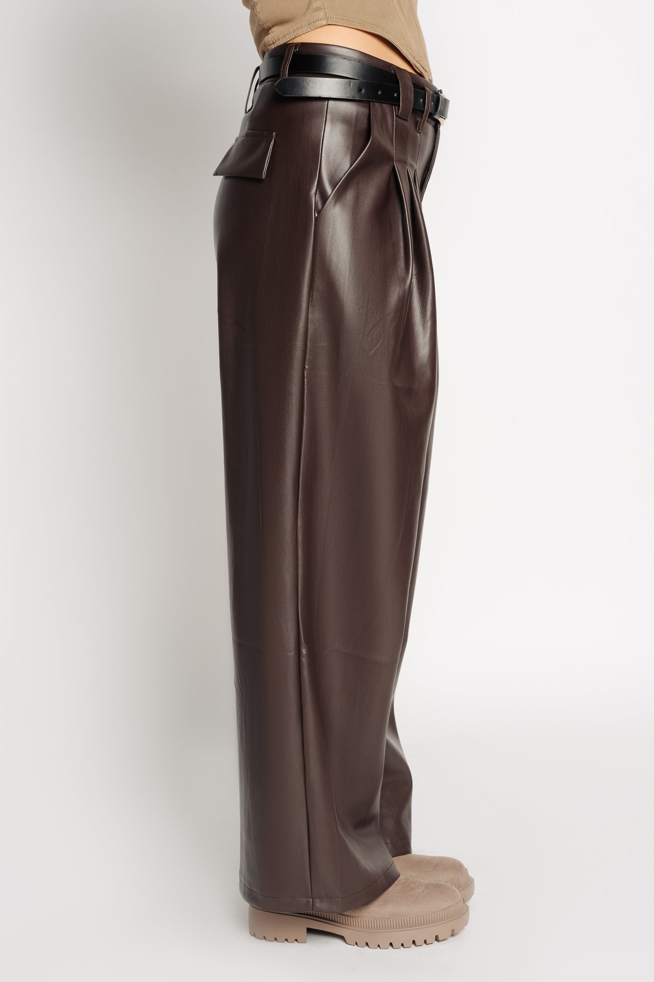 Buy Gap High Waisted Vintage Slim Faux-Leather Trousers from the Gap online  shop